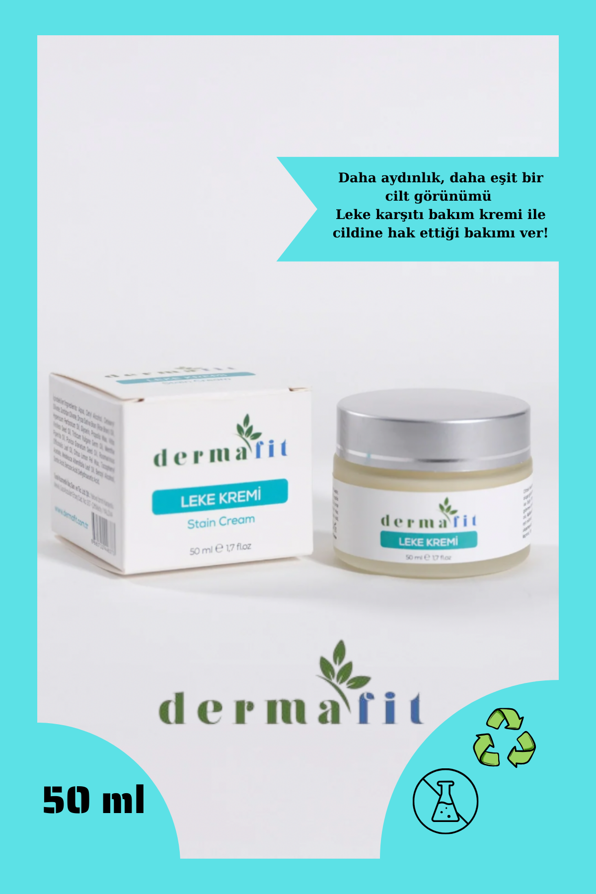 Leke Kremi 50 ml – Doğal Formül, Bitkisel Yağ İçerikli, Paraben ve Silikon İçermez